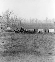 Campamento del Capitán Sanderson en el vado, campo de batalla de Custer